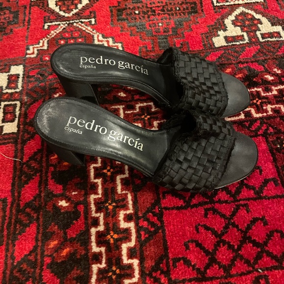 Pedro Garcia Shoes - Pedro Garcia Xian woven silk satin Heels Mules 38